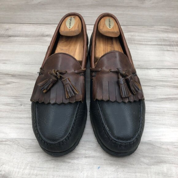 Allen Edmonds Loafers Mens 12D Nashua Black Brown Tassel Leather Slip On Shoes main image 11
